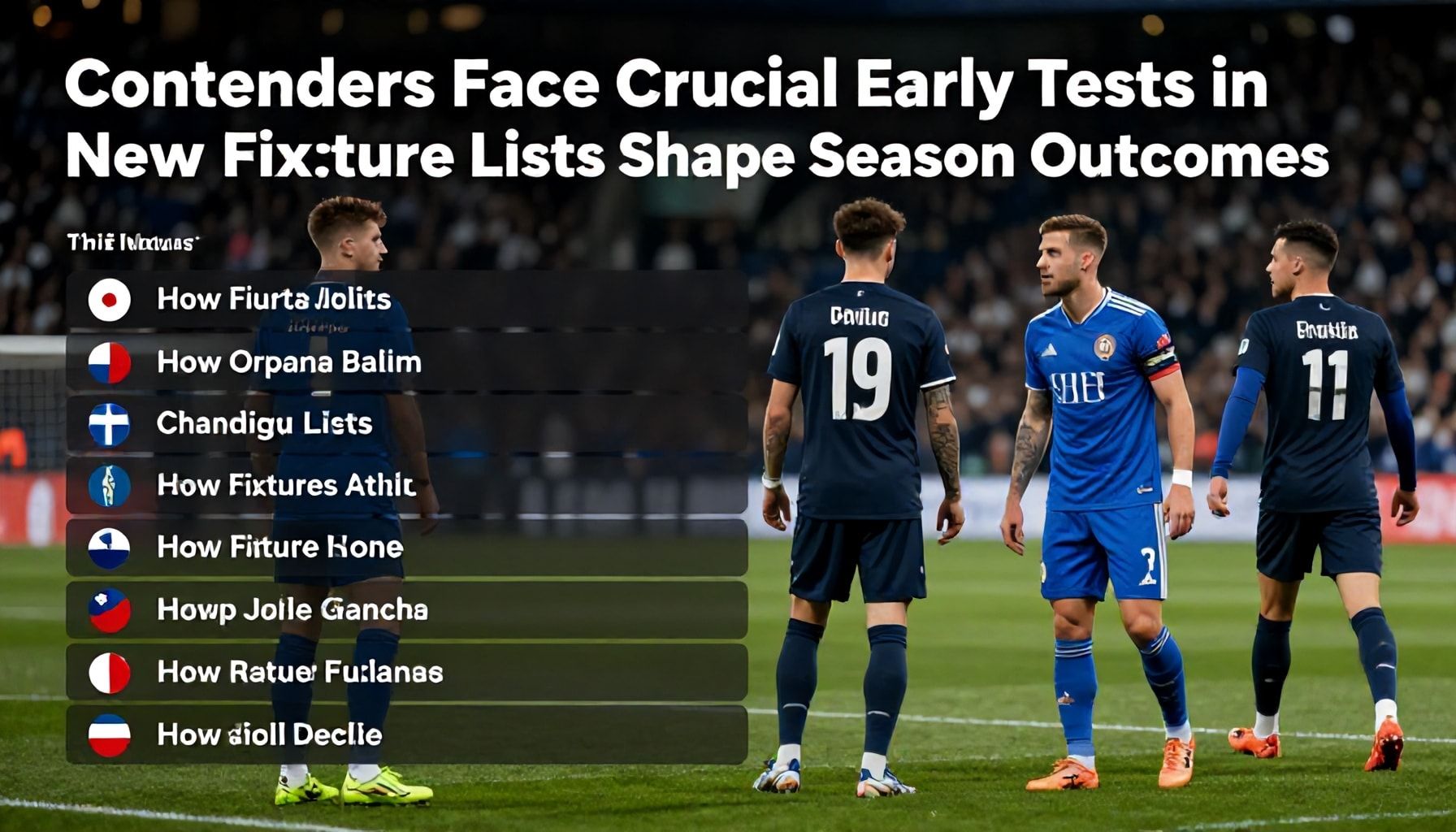 Title Contenders Face Crucial Early Tests in New Season Fixtures