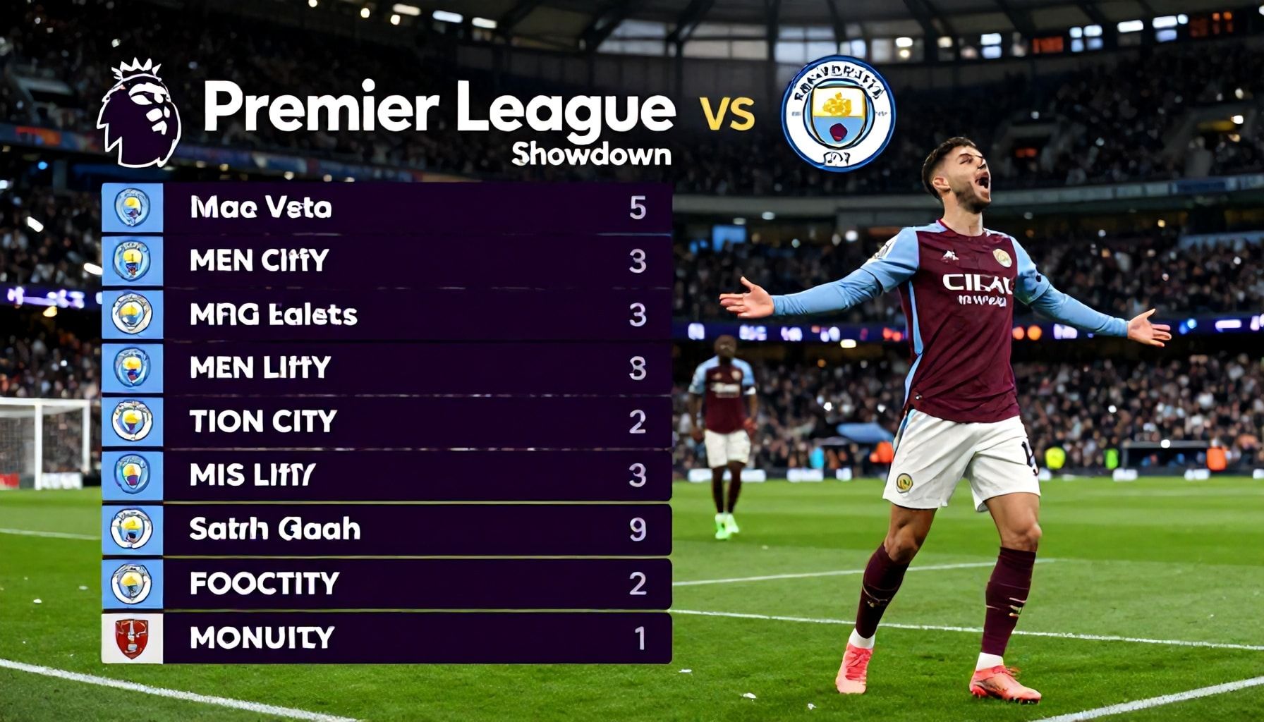 Tonight's Lineups Revealed for Premier League Showdown