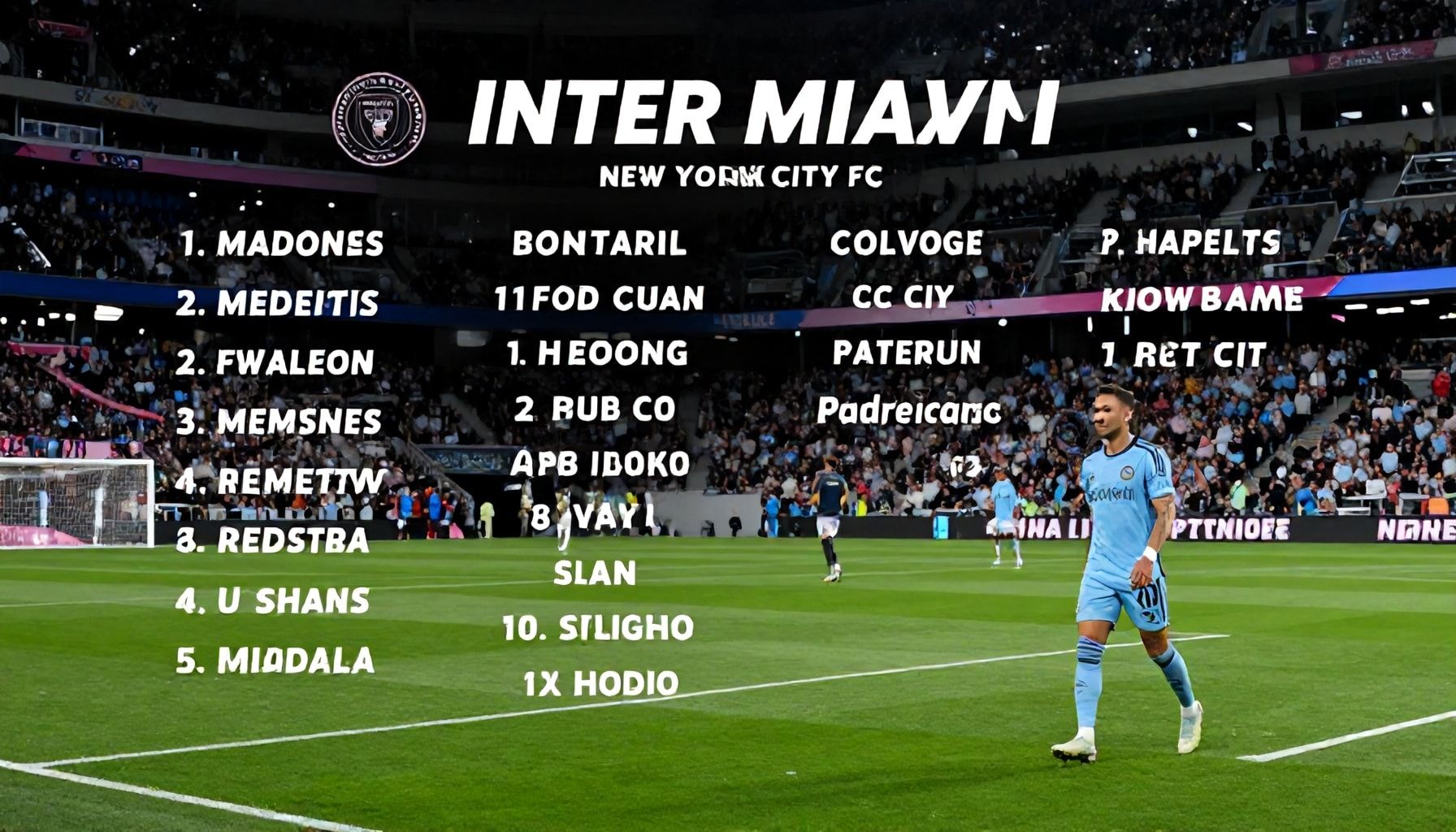 Tonight's MLS Showdown: Inter Miami and New York City FC Lineups Revealed