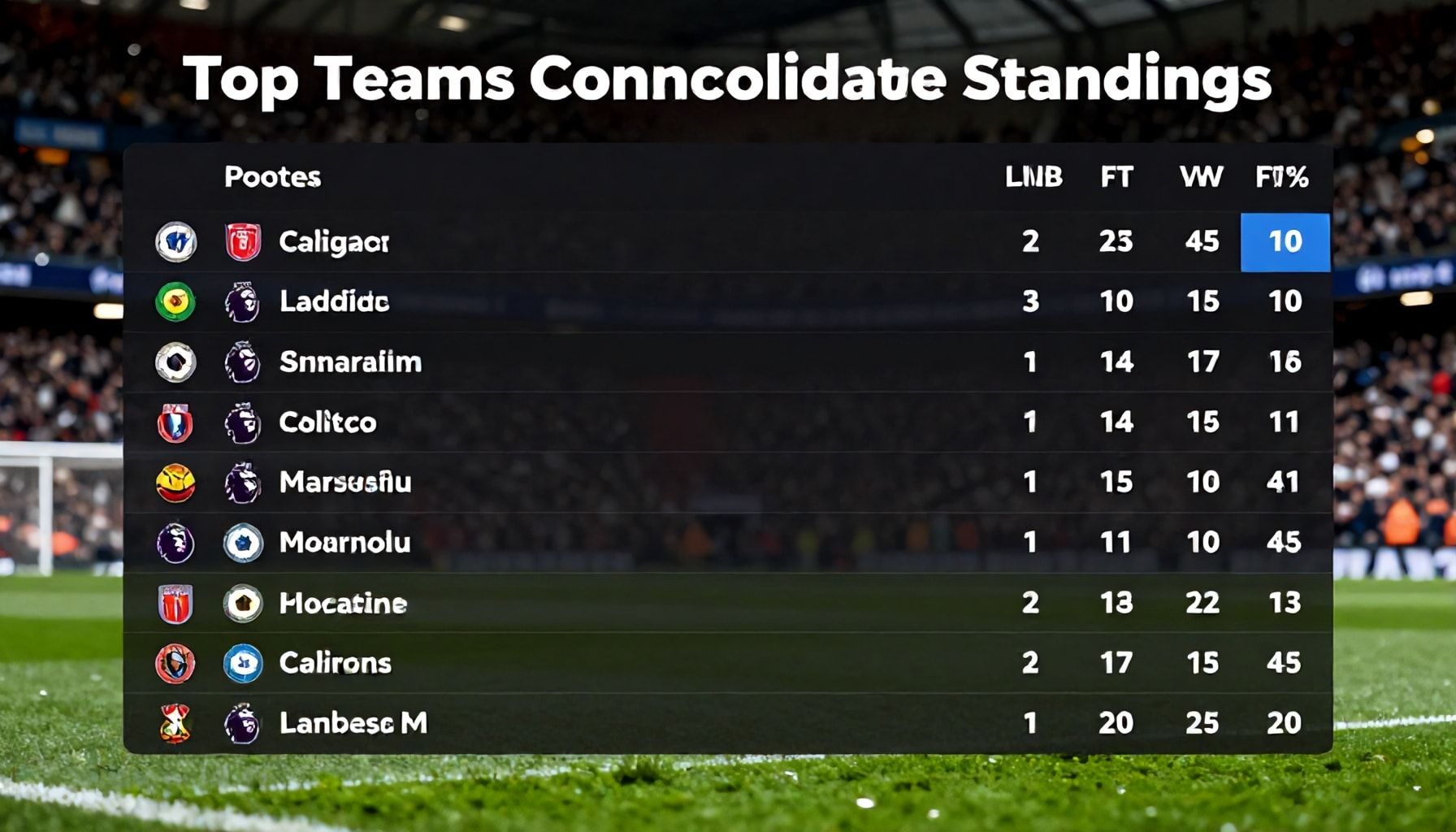 Top Teams Consolidate Positions in Latest Standings
