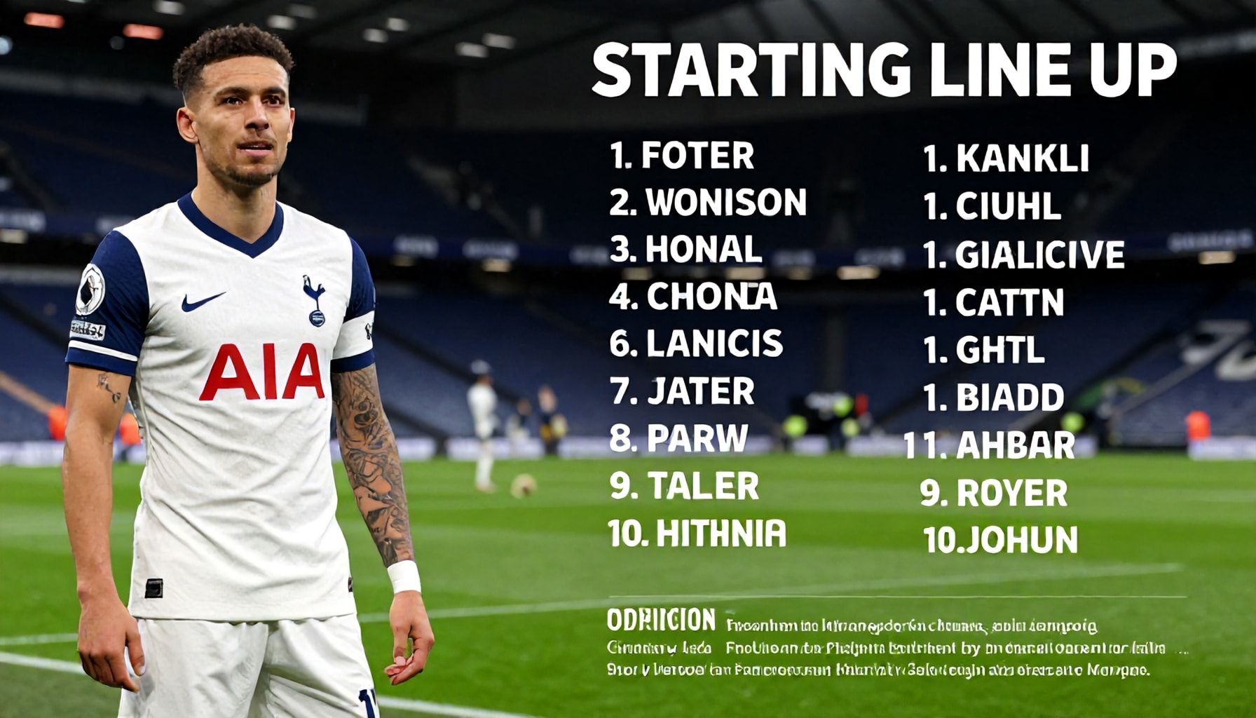 Tottenham and Liverpool Confirm Starting Lineups