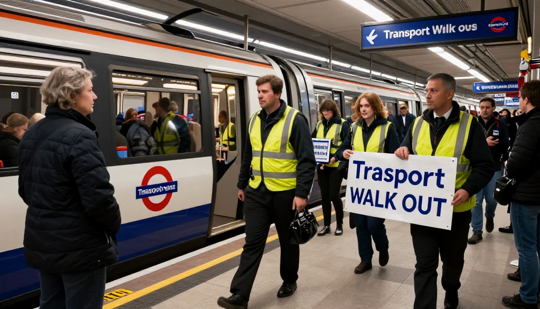Transport Chaos as Tube Staff Walk Out