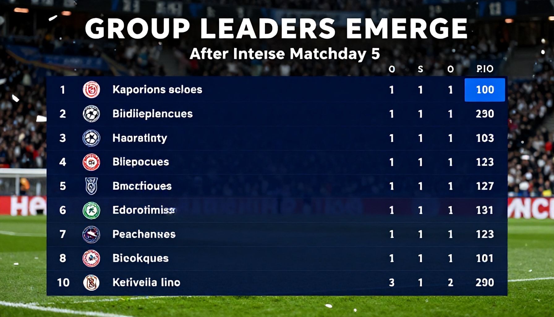 UEFA Champions League: Group Leaders Emerge After Intense Matchday 5*