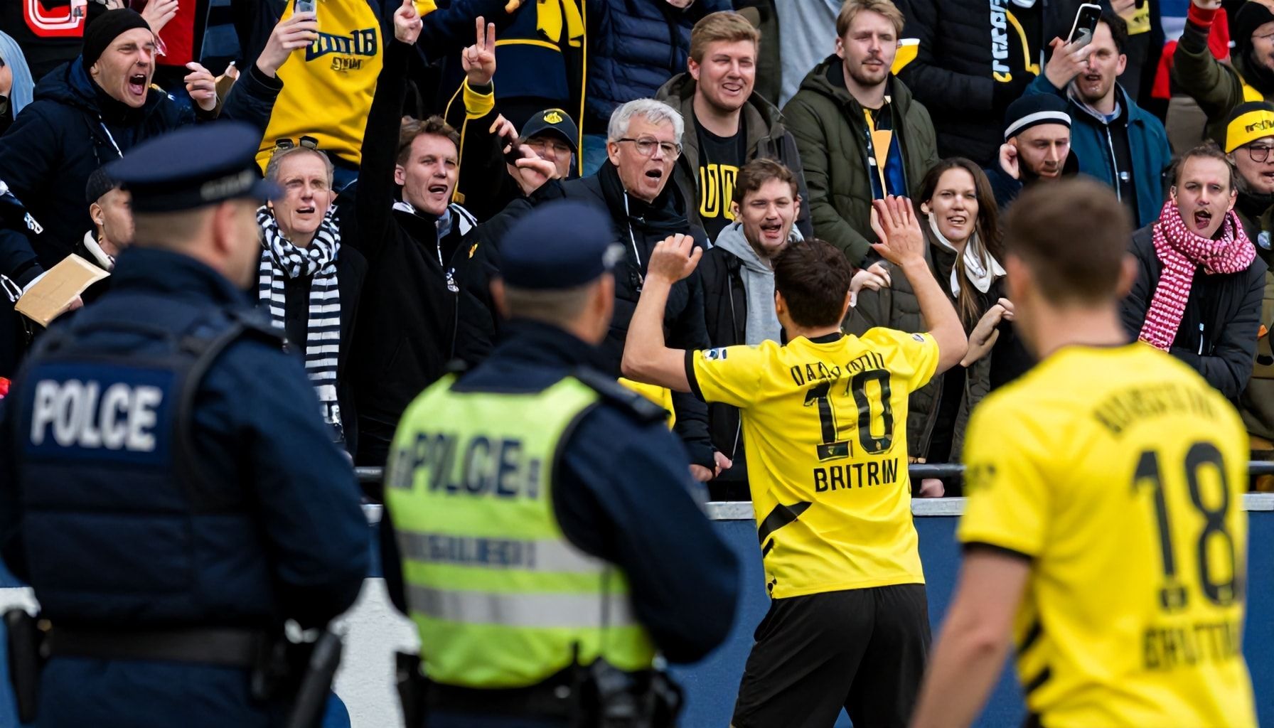Violent Scenes Erupt as Dortmund Fans Confront Police