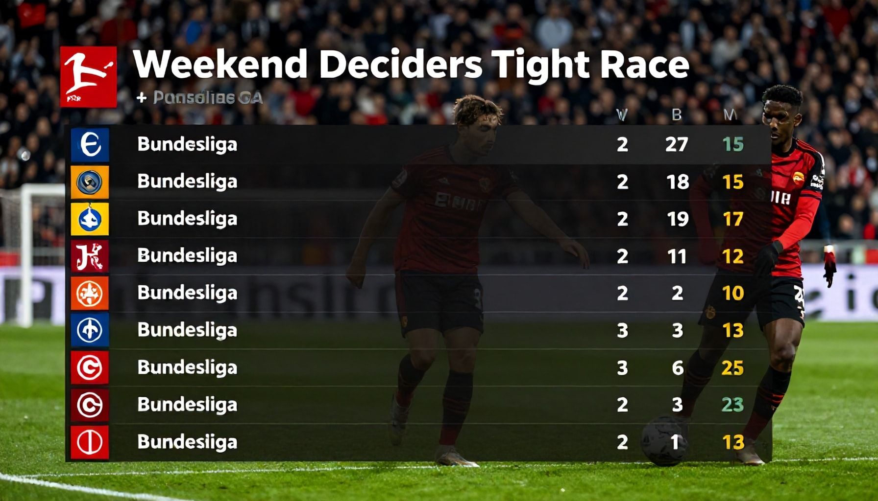 Weekend Deciders in Bundesliga's Tight Race
