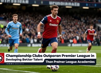 Championship Clubs Outperform Premier League in Developing Young Talent