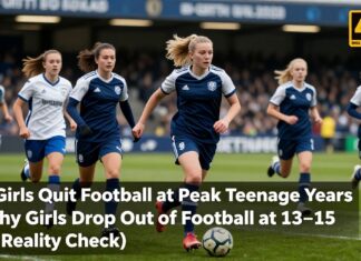 UK Girls Quit Football at Peak Teenage Years