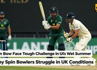 Spin Bowlers Face Tough Challenge in UK’s Wet Summer