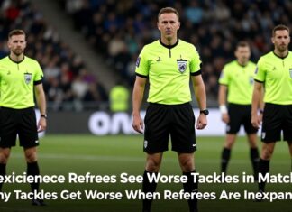 Inexperienced Referees See Worse Tackles in Matches