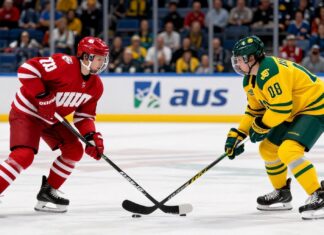 Wisconsin Faces Australia in High-Stakes Ice Hockey Clash Tonight