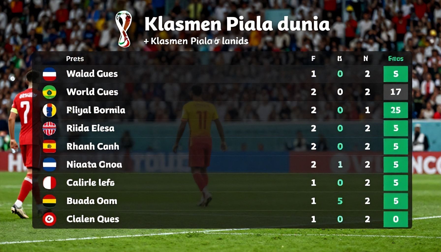 World Cup standings shift dramatically after weekend clashes