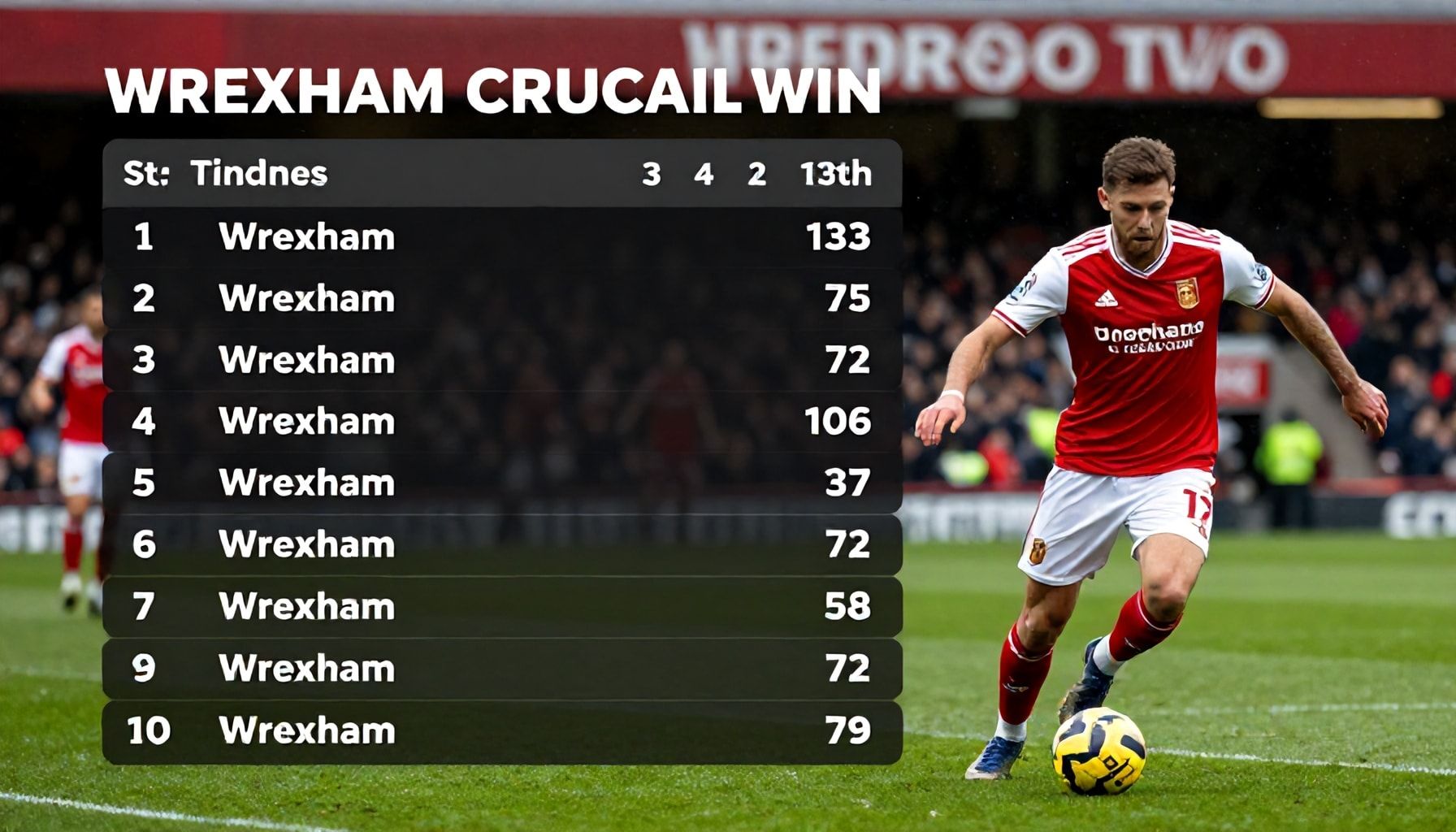Wrexham Secure Crucial Win to Reach 13th in League Two