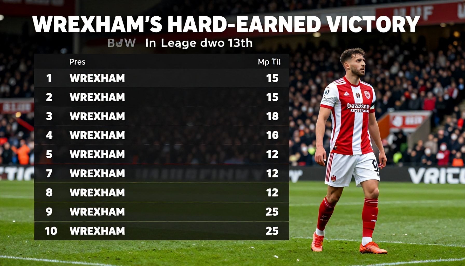 Wrexham's Hard-Earned Victory Pushes Them Up to 13th in League Two