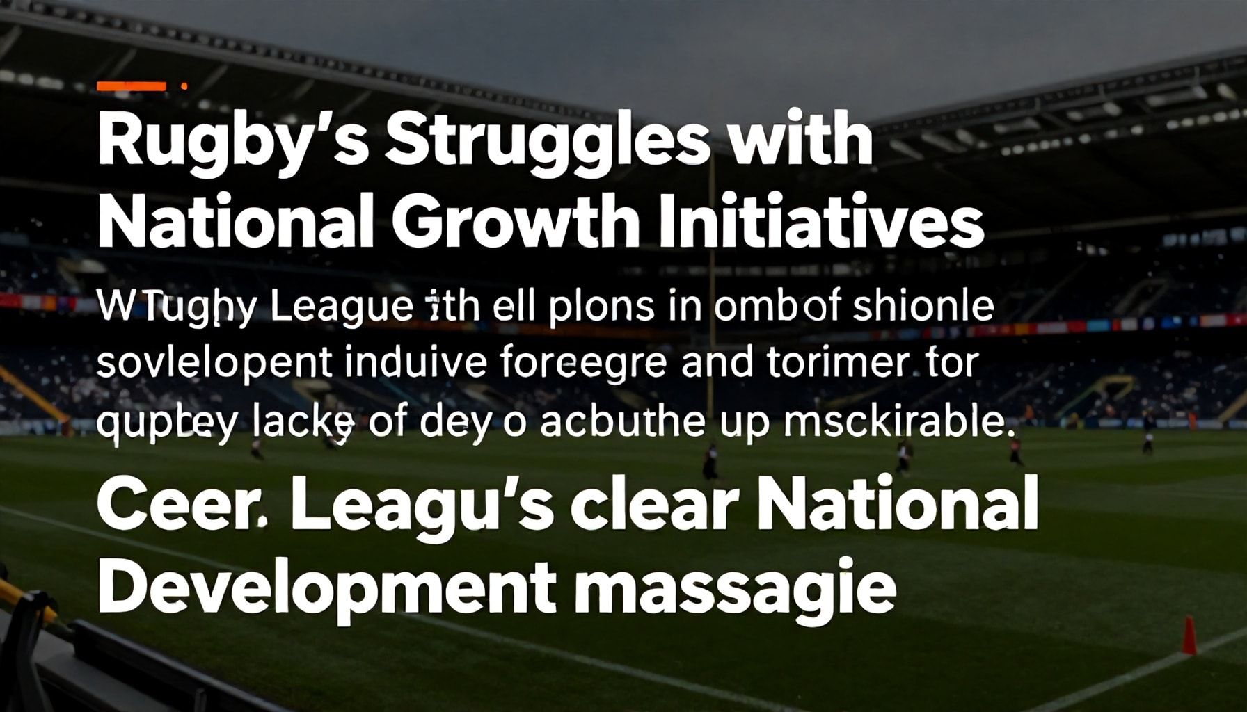 Background: Rugby League's Struggles with National Growth Initiatives