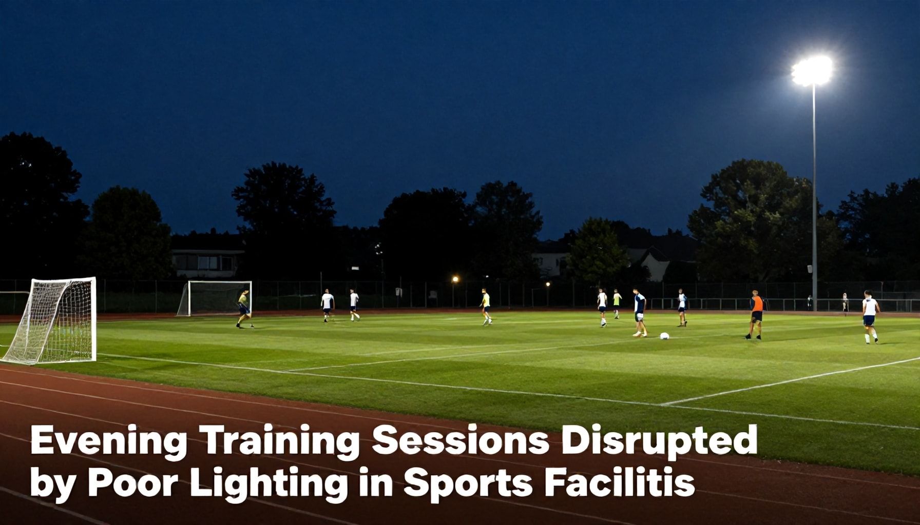 Evening Training Sessions Disrupted by Poor Lighting in Sports Facilities