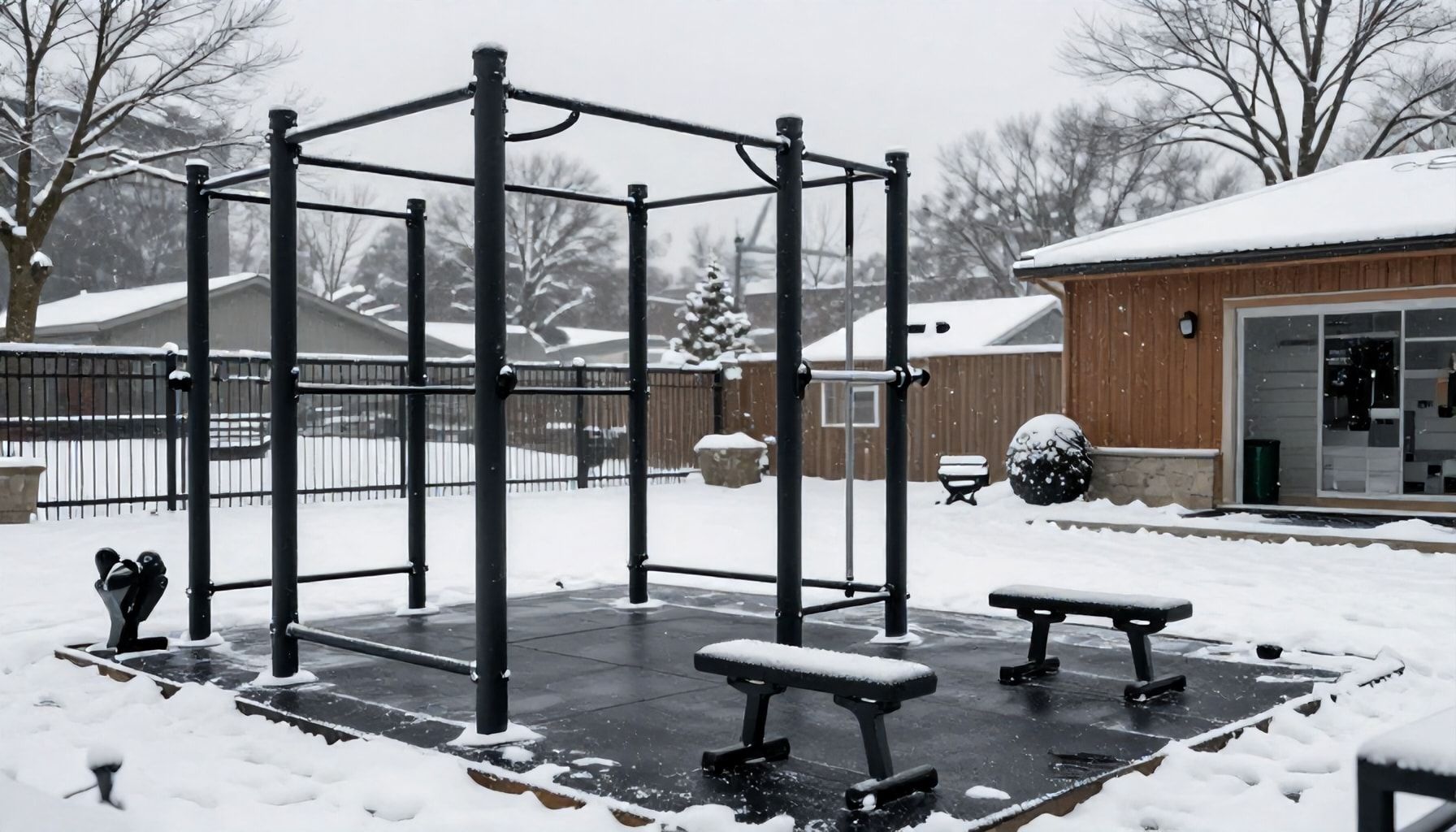 Frozen Equipment: The Challenge of Winter for Outdoor Gyms