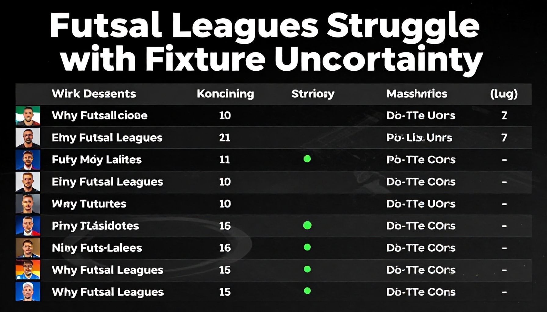 Futsal Leagues Struggle with Fixture Uncertainty