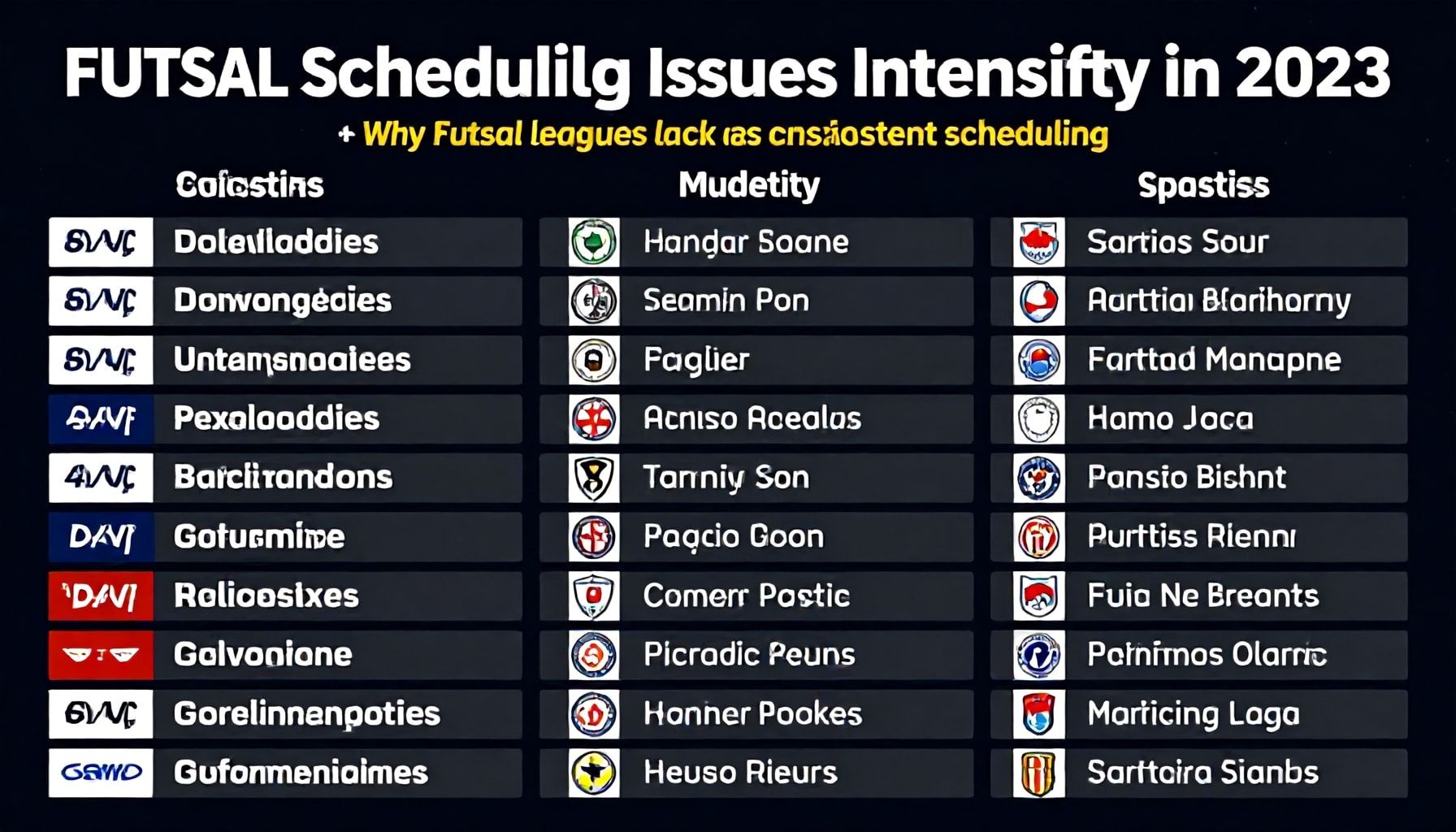 Futsal Scheduling Issues Intensify in 2023