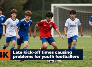 Youth footballers struggle with late kick-off times