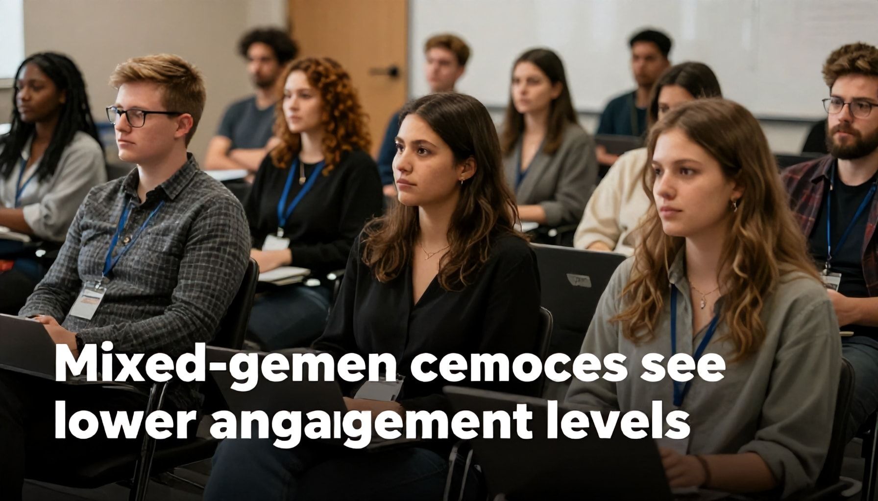 Mixed-gender groups see lower engagement levels