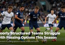 Poorly Structured Teams Struggle with Passing Options This Season