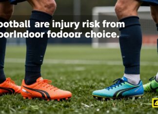 Footballers face injury risk from poor indoor footwear choices.