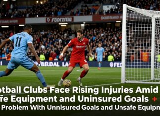 Football Clubs Face Rising Injuries Amid Unsafe Equipment and Uninsured Goals