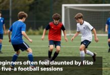 Beginners often feel daunted by five-a-side football sessions