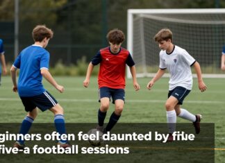 Beginners often feel daunted by five-a-side football sessions