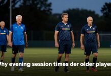 Older players deterred by evening session times