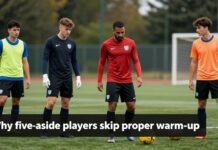 Five-a-side players neglect warm-ups, risk injuries
