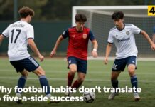 Football stars struggle to adapt to five-a-side formats