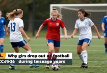 Teenage girls quit football due to societal pressures and lack of support