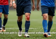 Walking footballers face common knee pain challenges