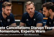 Late Cancellations Disrupt Team Momentum, Experts Warn
