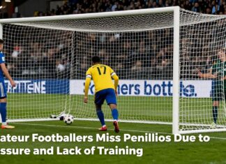 Amateur Footballers Miss Penalties Due to Pressure and Lack of Training