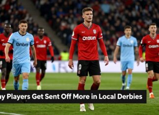 Players face more red cards in heated local derbies, study finds