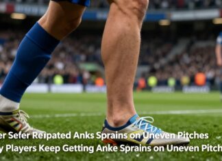 Footballers Suffer Repeated Ankle Sprains on Uneven Pitches