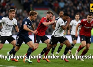 Footballers panic under rapid pressure, study reveals