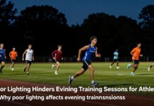 Poor Lighting Hinders Evening Training Sessions for Athletes