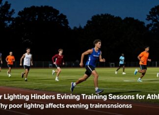Poor Lighting Hinders Evening Training Sessions for Athletes