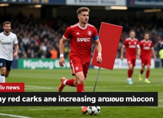 Amateur football sees surge in red cards this season