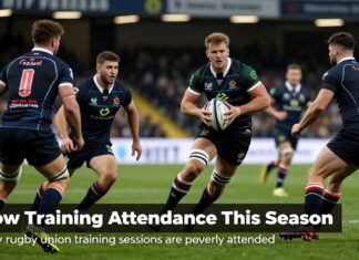Rugby Union Clubs Report Low Training Attendance This Season