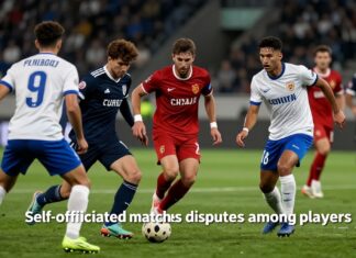 Self-officiated matches spark disputes among players