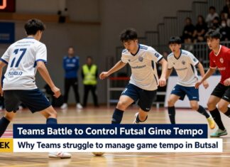 Teams Battle to Control Futsal Game Tempo