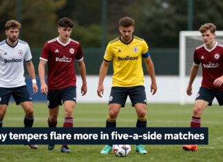 Five-a-side footballers more likely to lose tempers than 11-a-side players, study finds