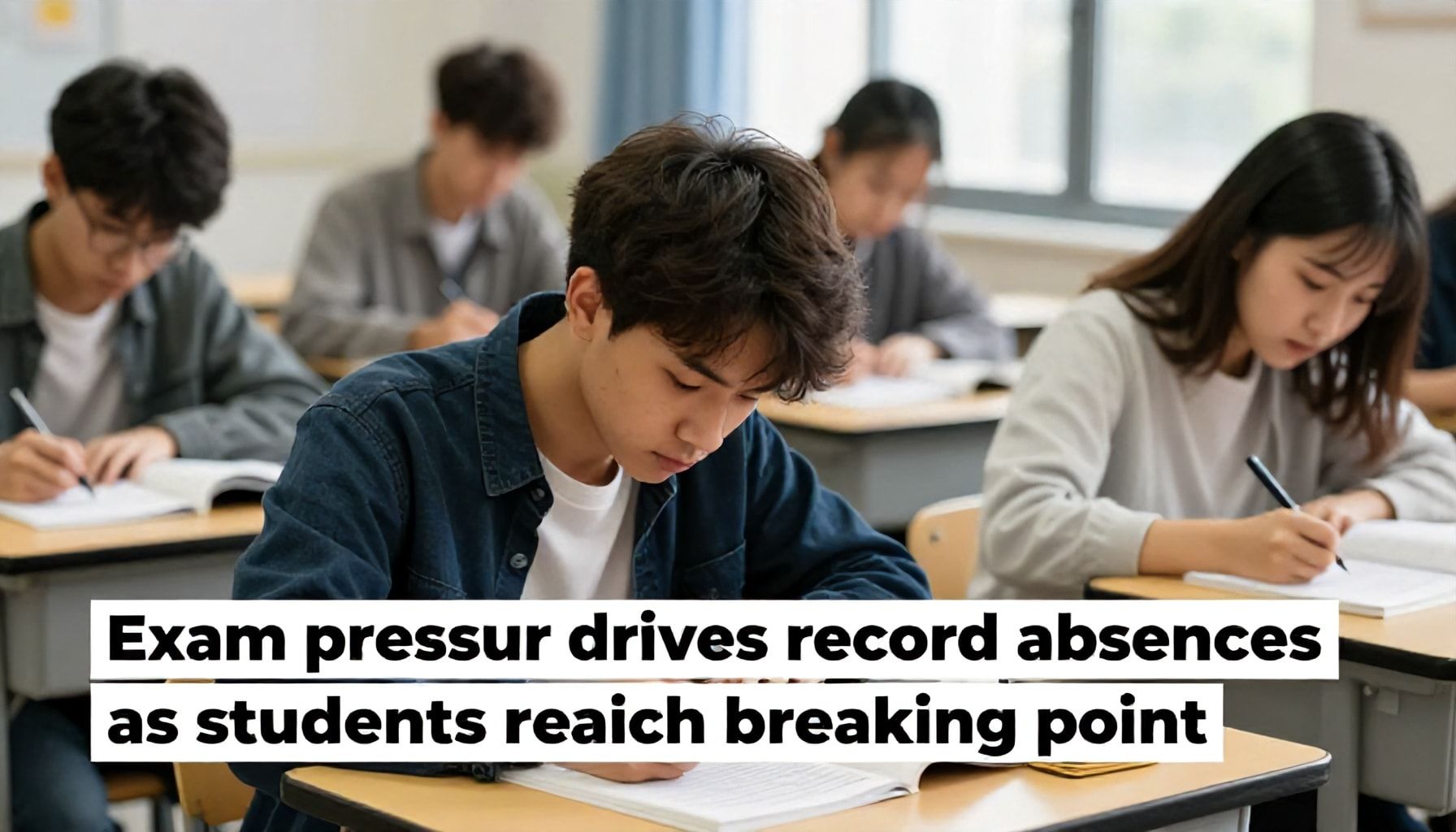 Exam pressure drives record absences as students reach breaking point