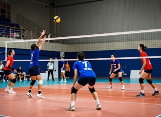 Amateur volleyball players face landing safety flaw