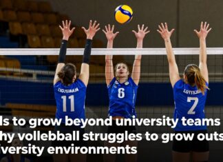 Volleyball fails to grow beyond university teams